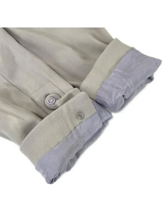 Chanel Jacket 38 M Light Gray Spring Autumn - Picture 6 of 13